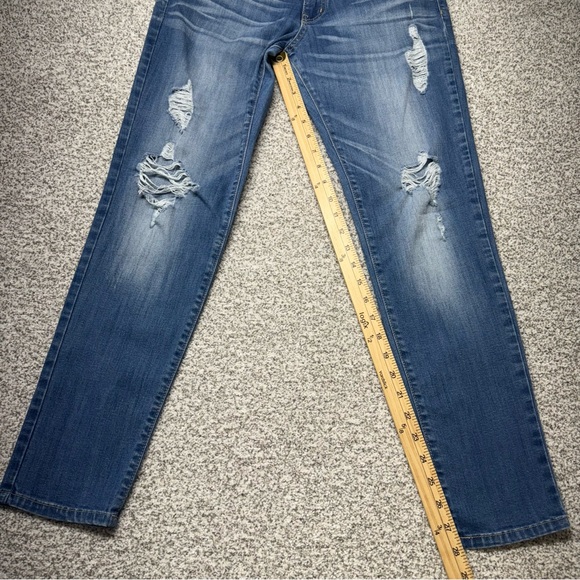 Women’s Flying Monkey Ankle‎ Skinny Distressed Medium Wash Blue Jeans Size 27x28 - Picture 8 of 9